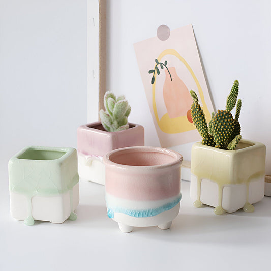 Marshmallow Drip Planters