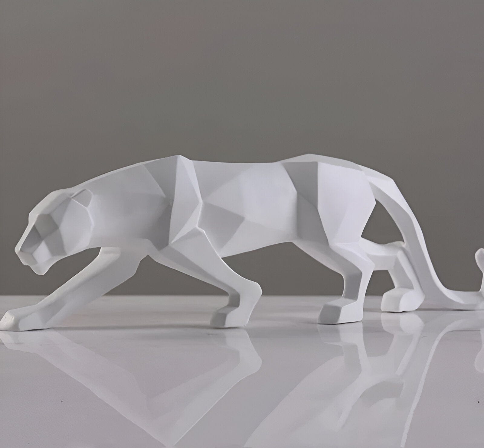 Geometric Panther Figurine