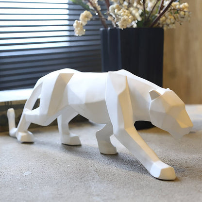 Geometric Panther Figurine