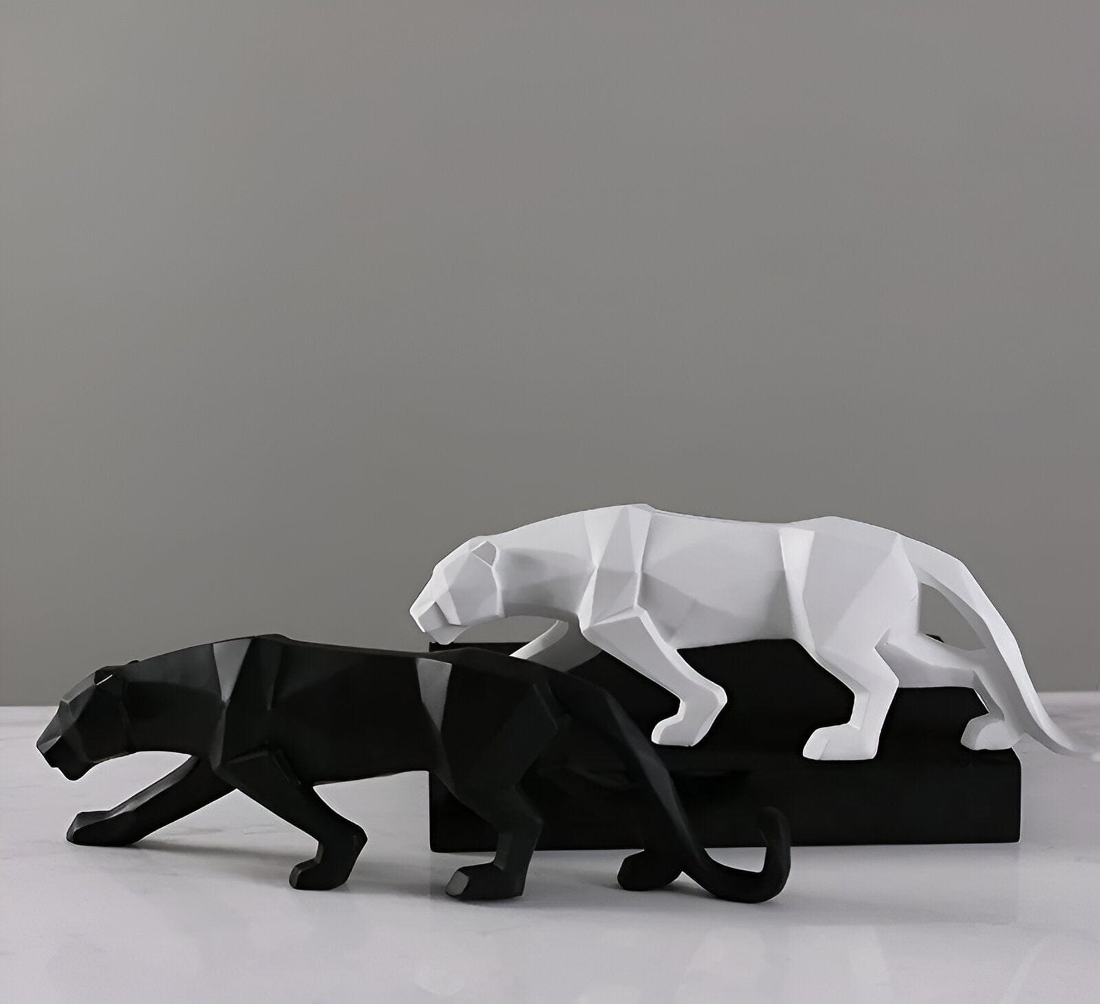 Geometric Panther Figurine