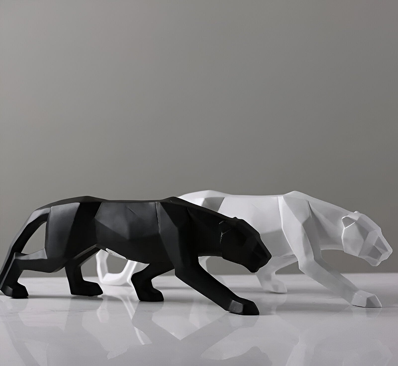 Geometric Panther Figurine