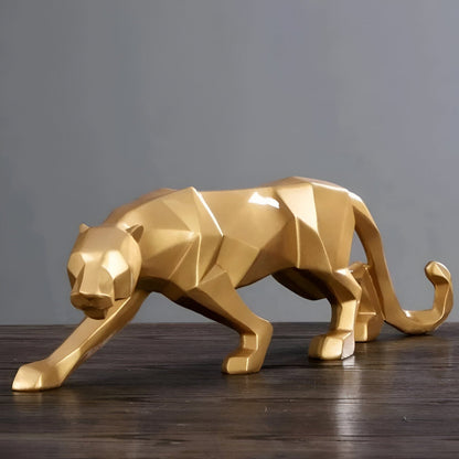 Geometric Panther Figurine