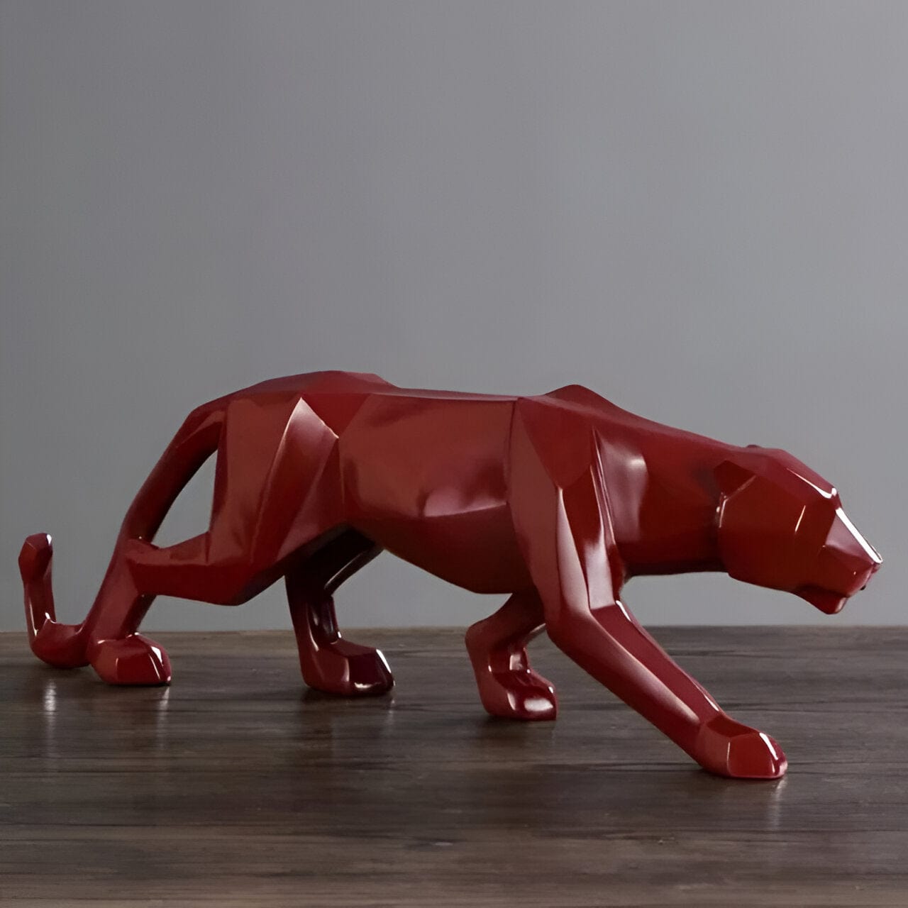 Geometric Panther Figurine