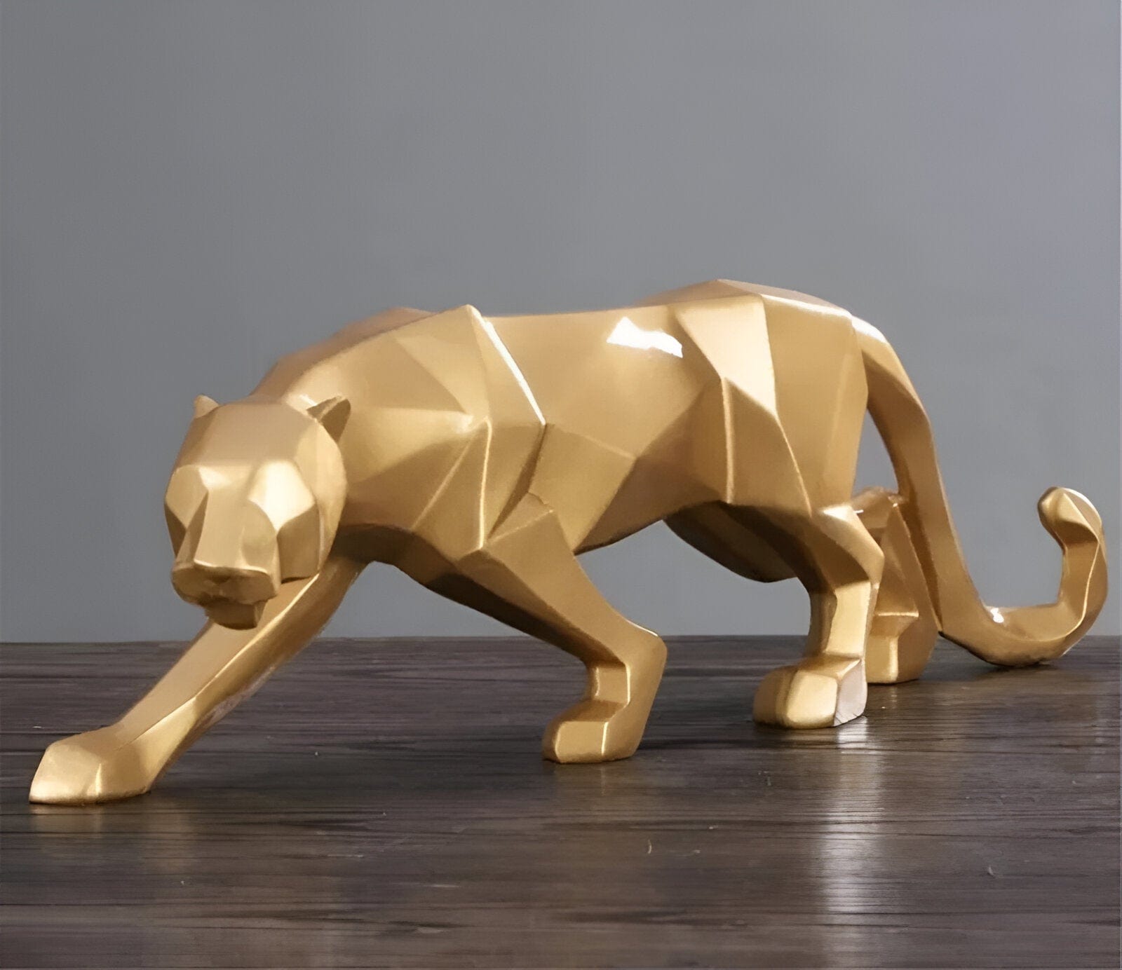 Geometric Panther Figurine