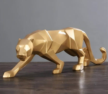 Geometric Panther Figurine