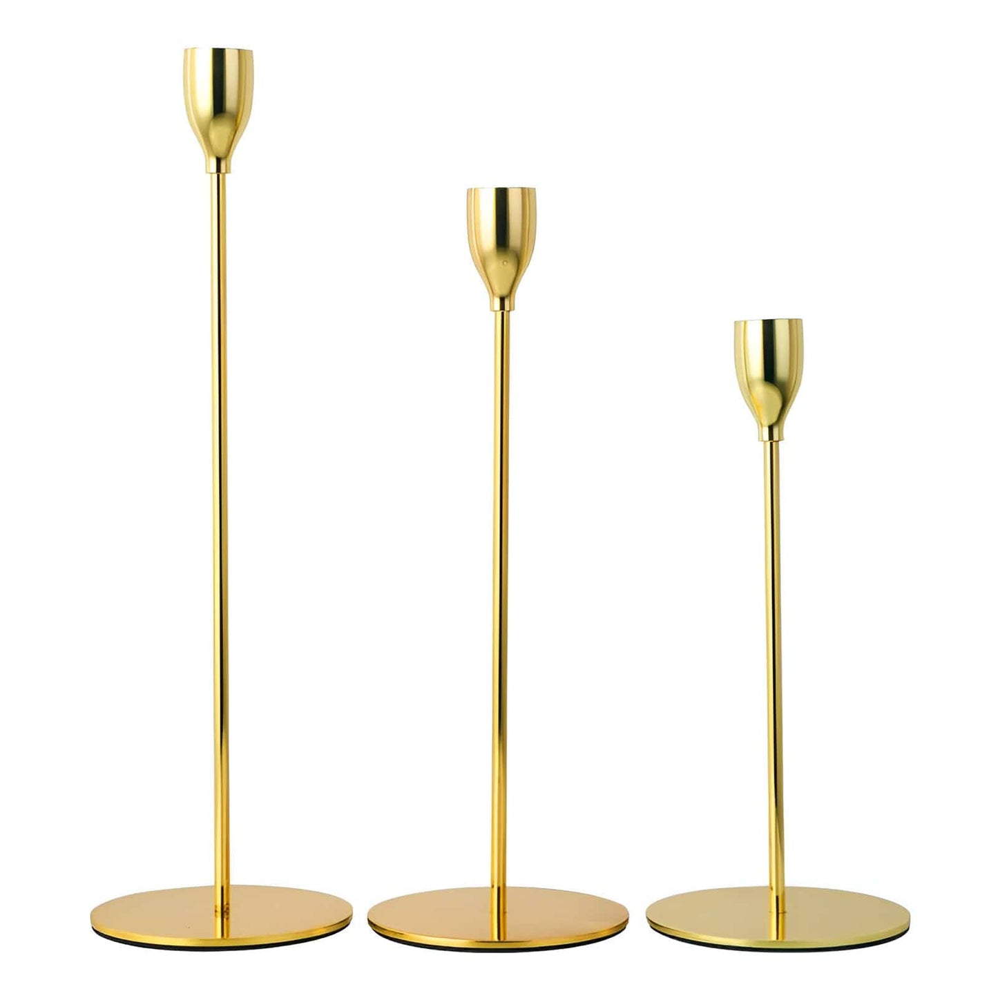 Gold Taper Candle Stick Holder Set