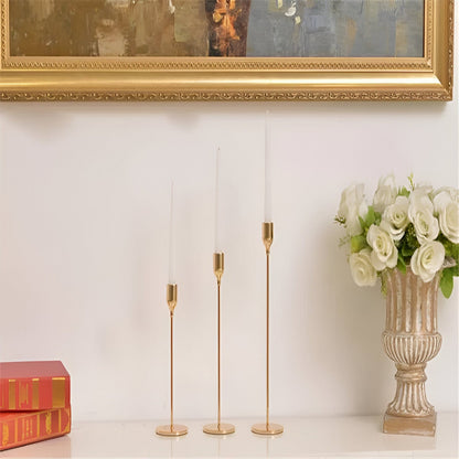 Gold Taper Candle Stick Holder Set