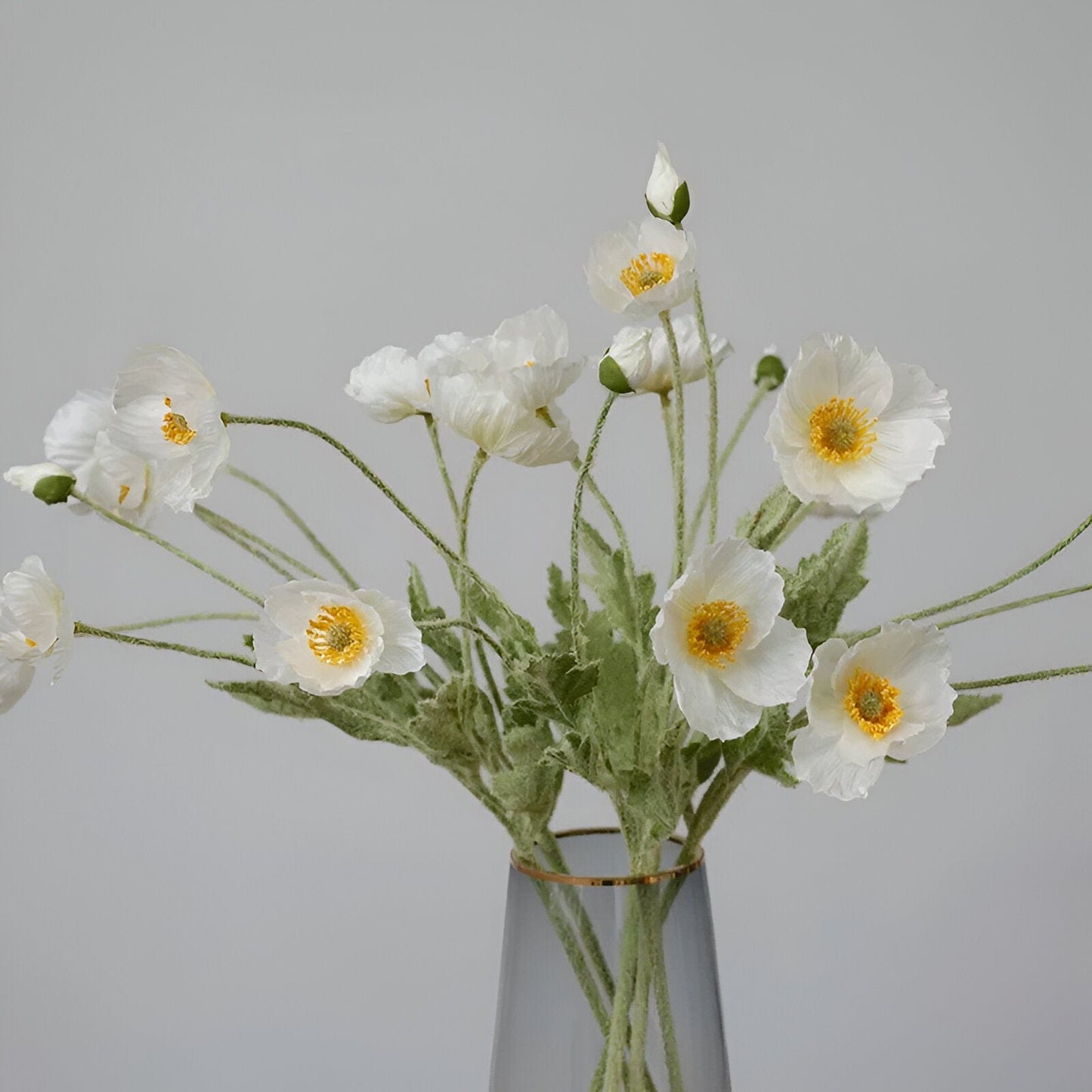  Faux Poppy Flowers