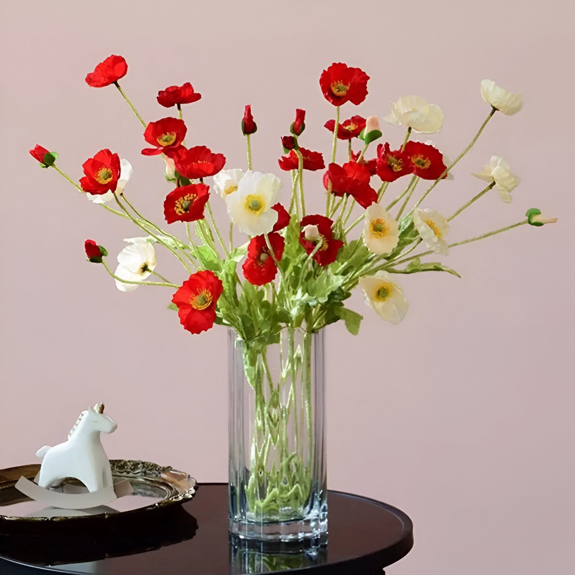  Faux Poppy Flowers