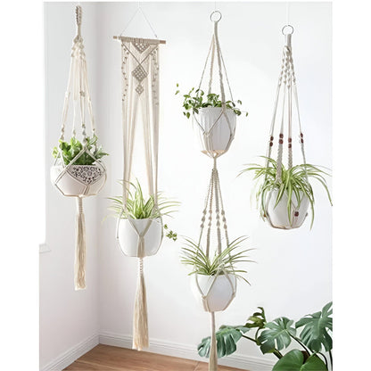 Handmade Boho Macrame Plant Hanger Set