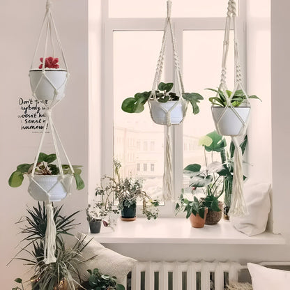 Handmade Boho Macrame Plant Hanger Set