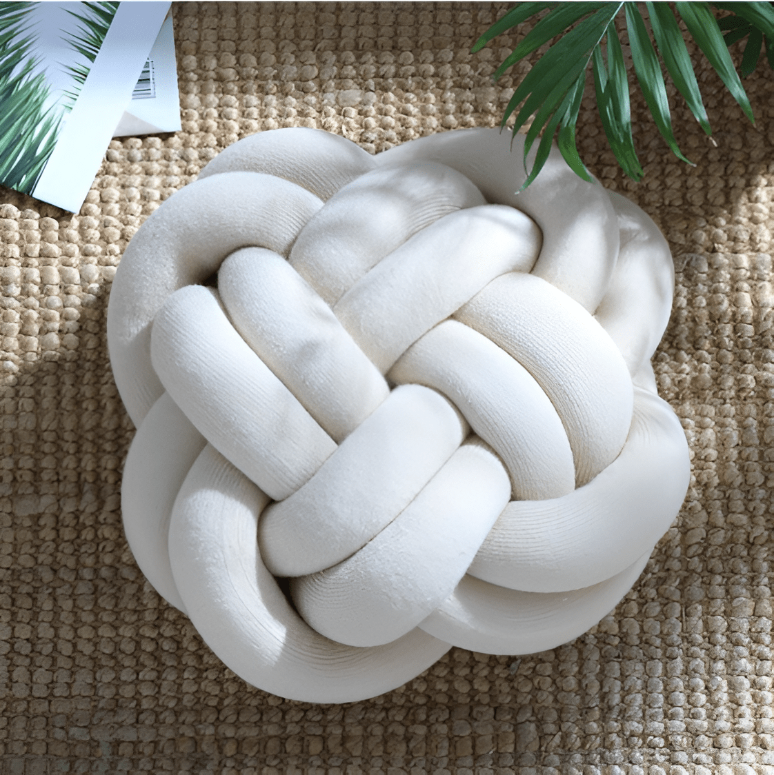 Six Knot Cotton Pillow