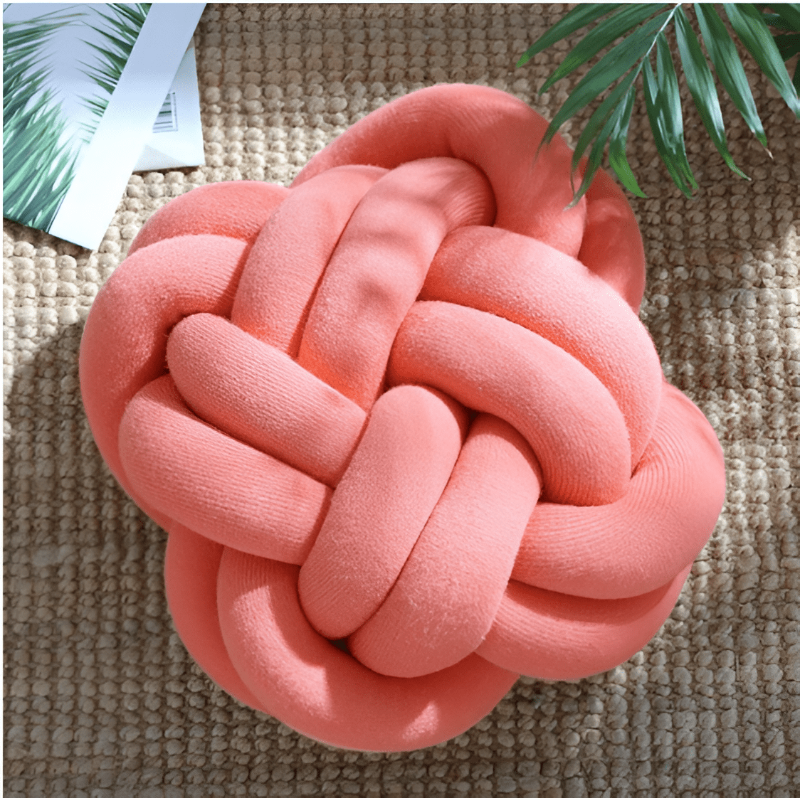 Six Knot Cotton Pillow