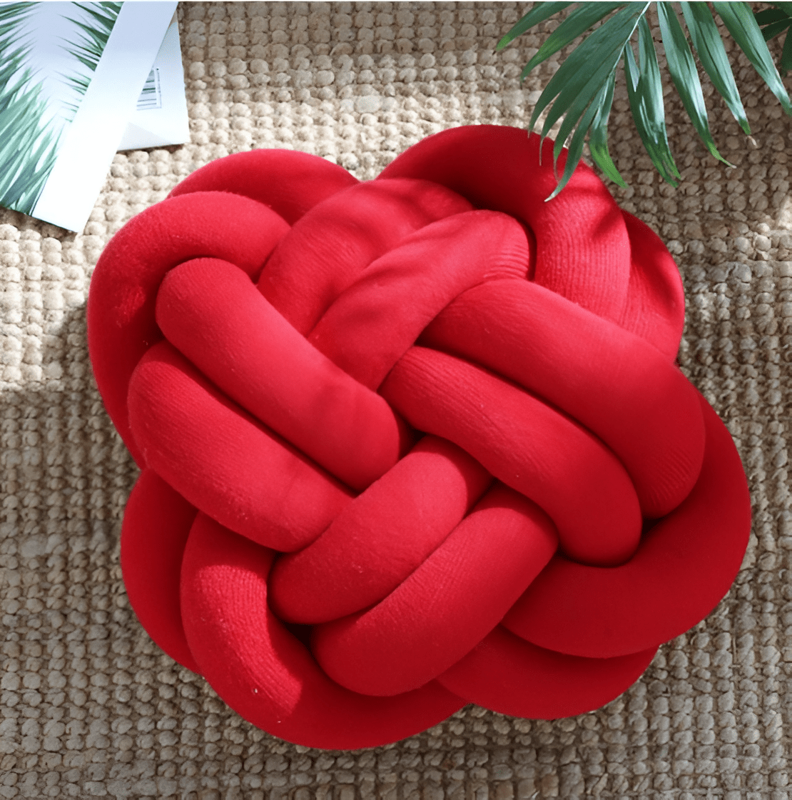 Six Knot Cotton Pillow