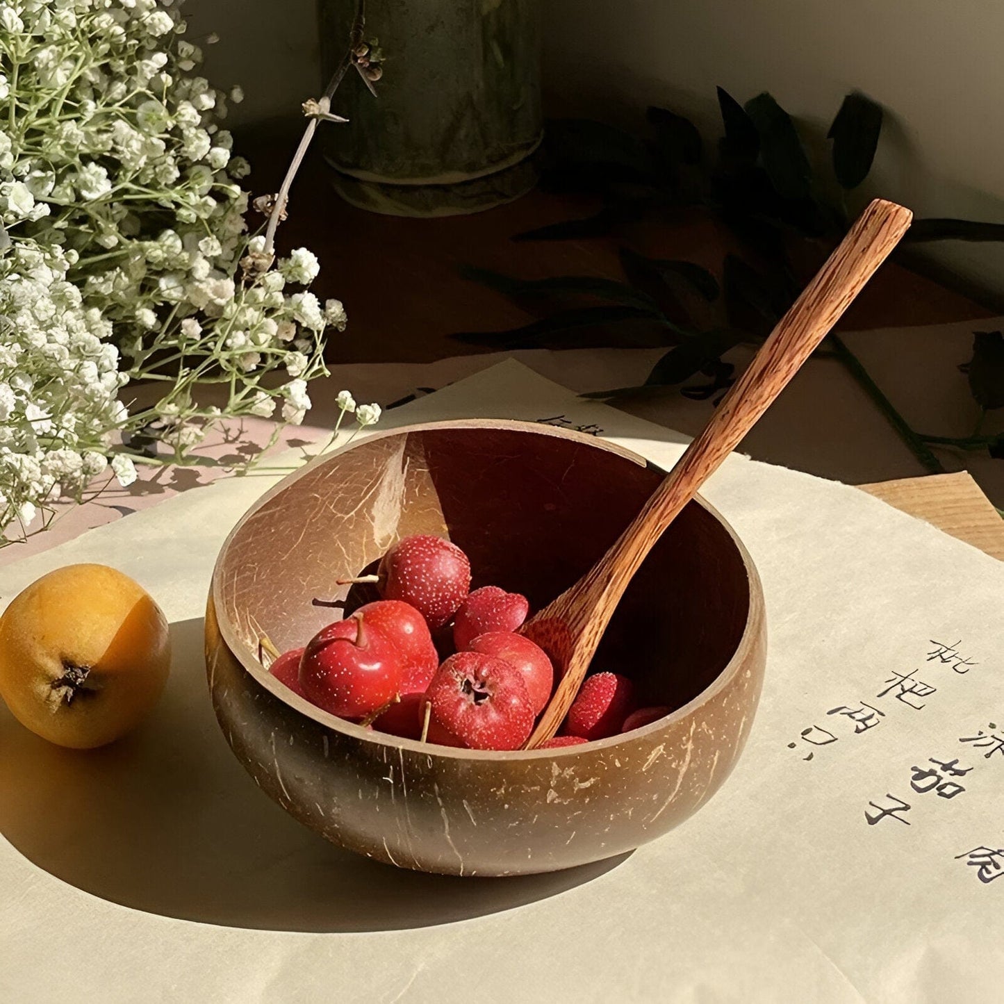 Coconut Bowl Spoon Set