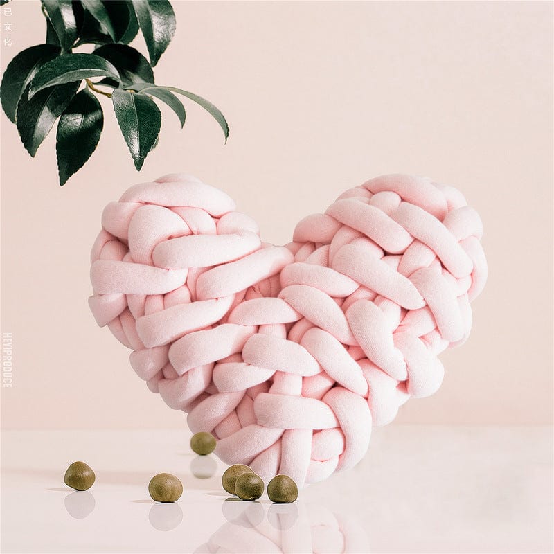  Valentine Heart Chunky Knot Throw Pillow Cushion