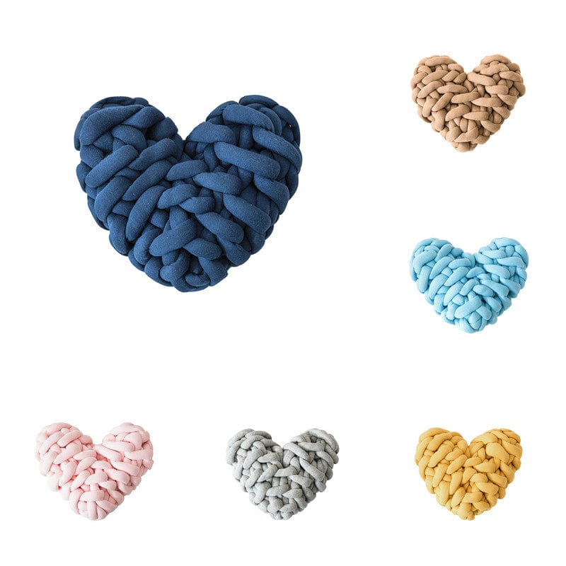  Valentine Heart Chunky Knot Throw Pillow Cushion