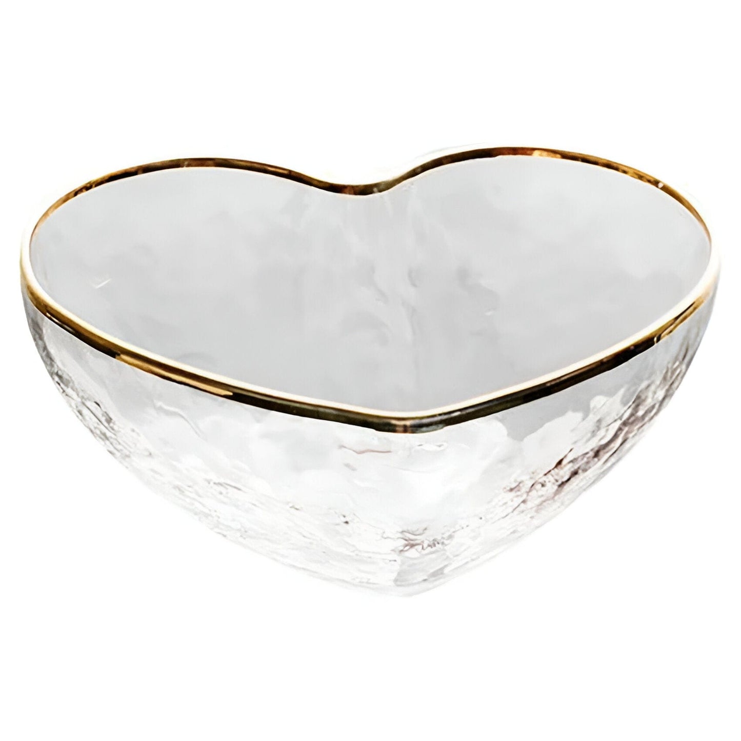 Glass Golden Heart Bowls