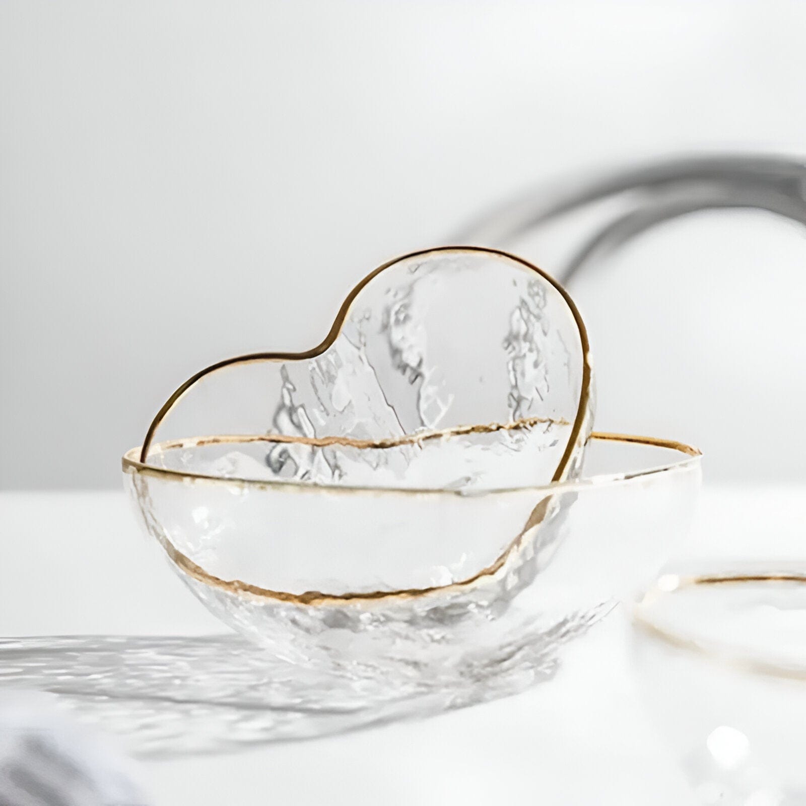 Glass Golden Heart Bowls