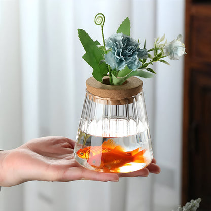 Transparent Glass Flower Vase