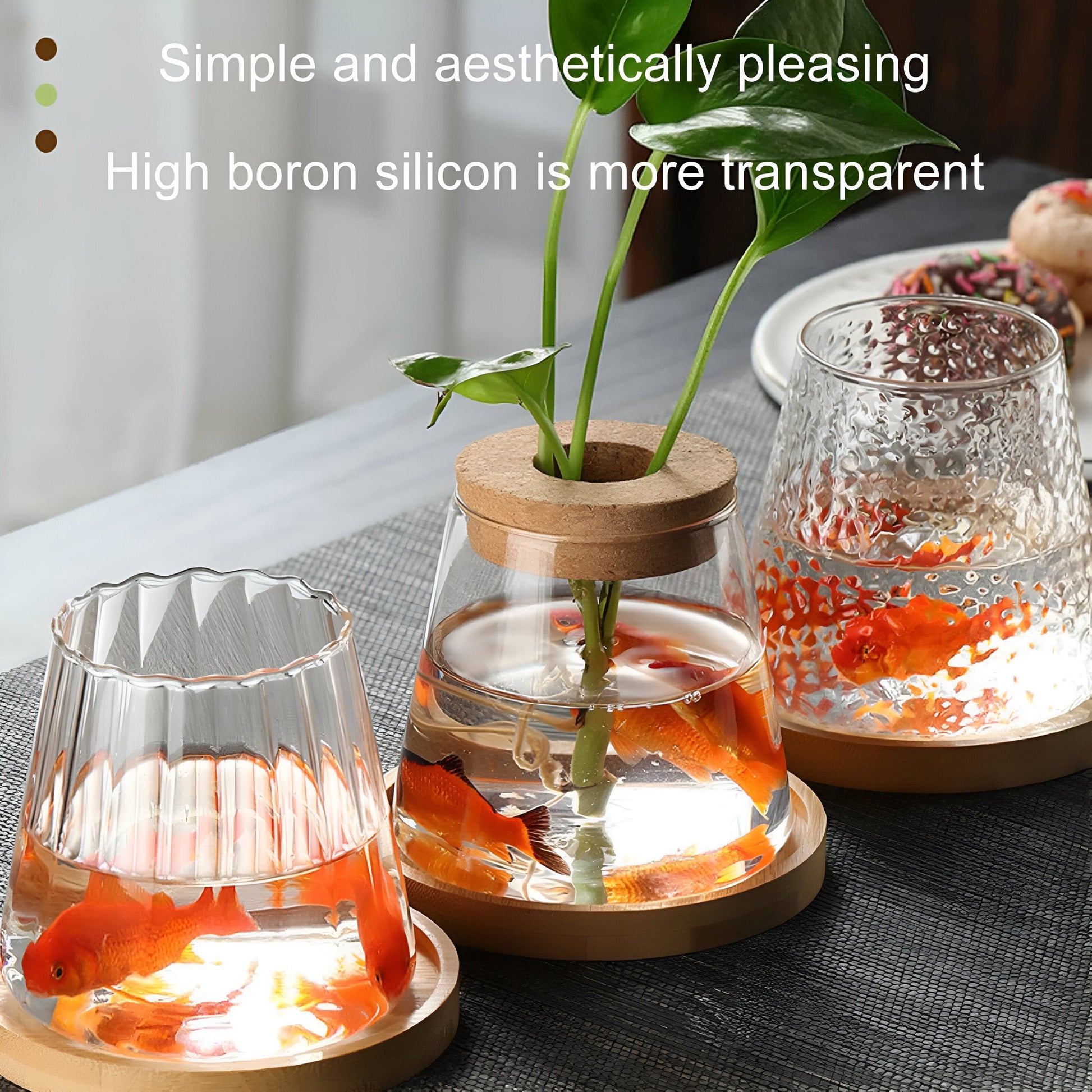 Transparent Glass Flower Vase