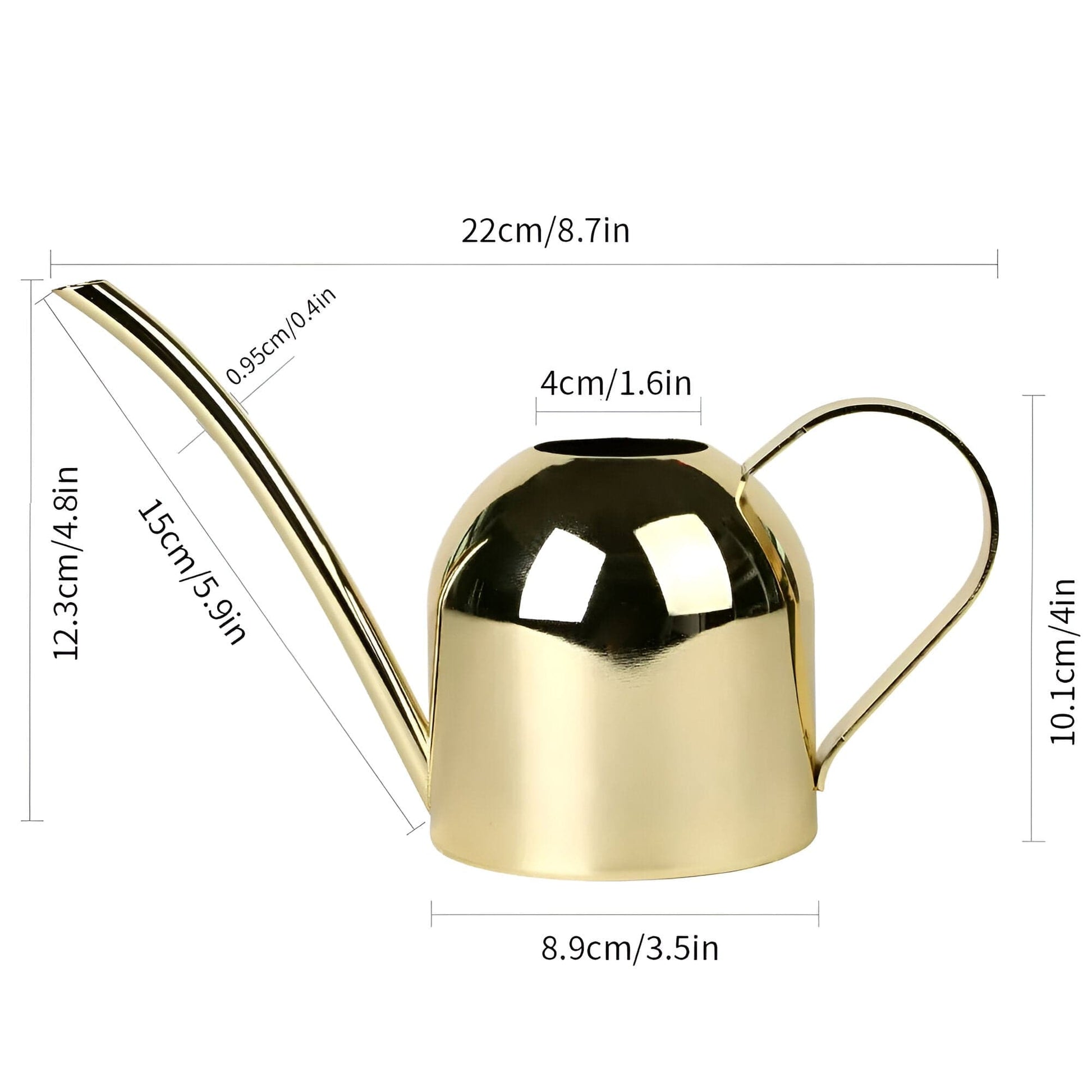 Gooseneck Dome Stainless Steel Watering Can