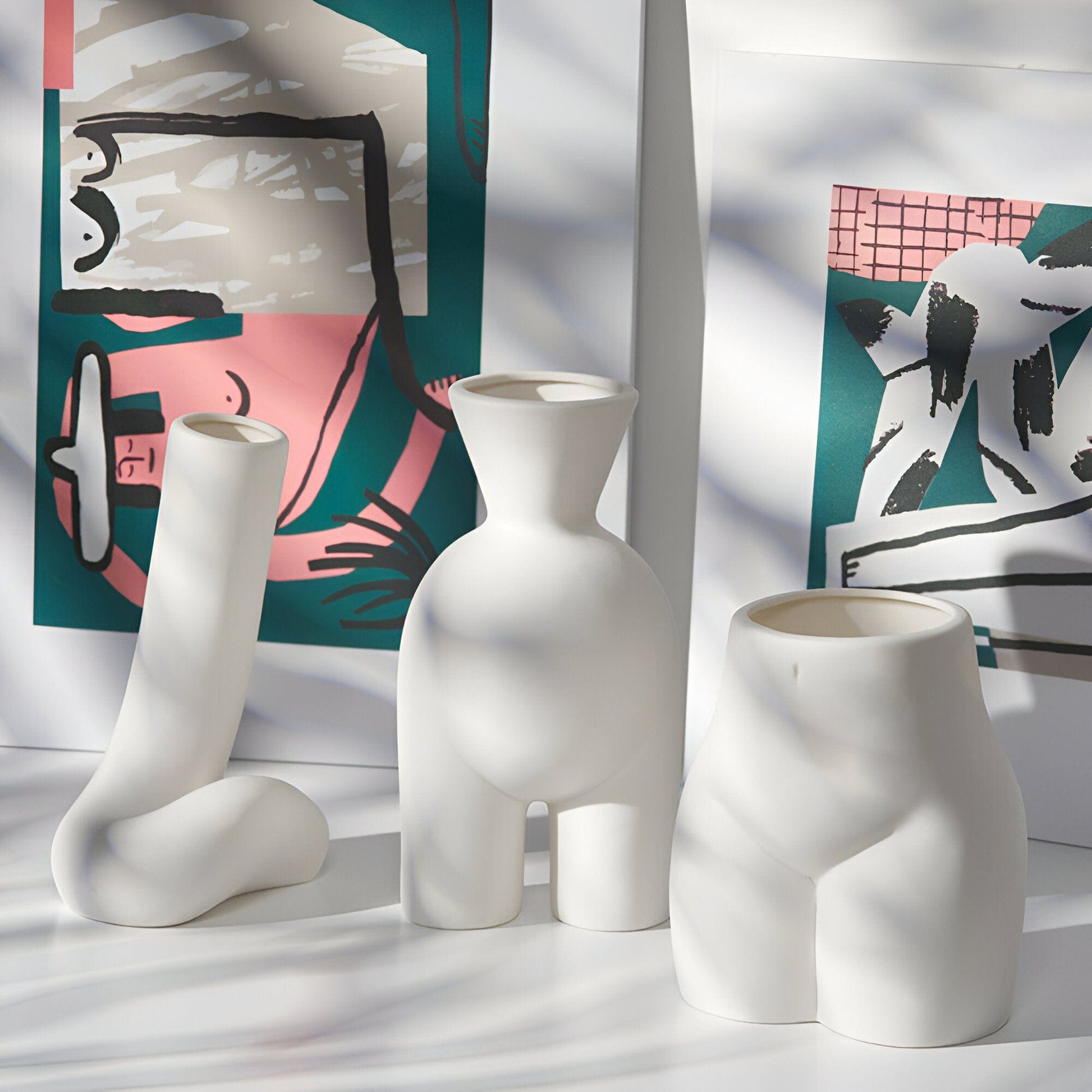 Minimal Ceramic Human Form Vases