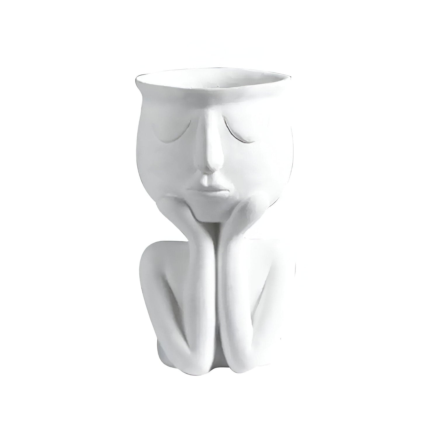 Cupping Face Resting Ceramic Planter