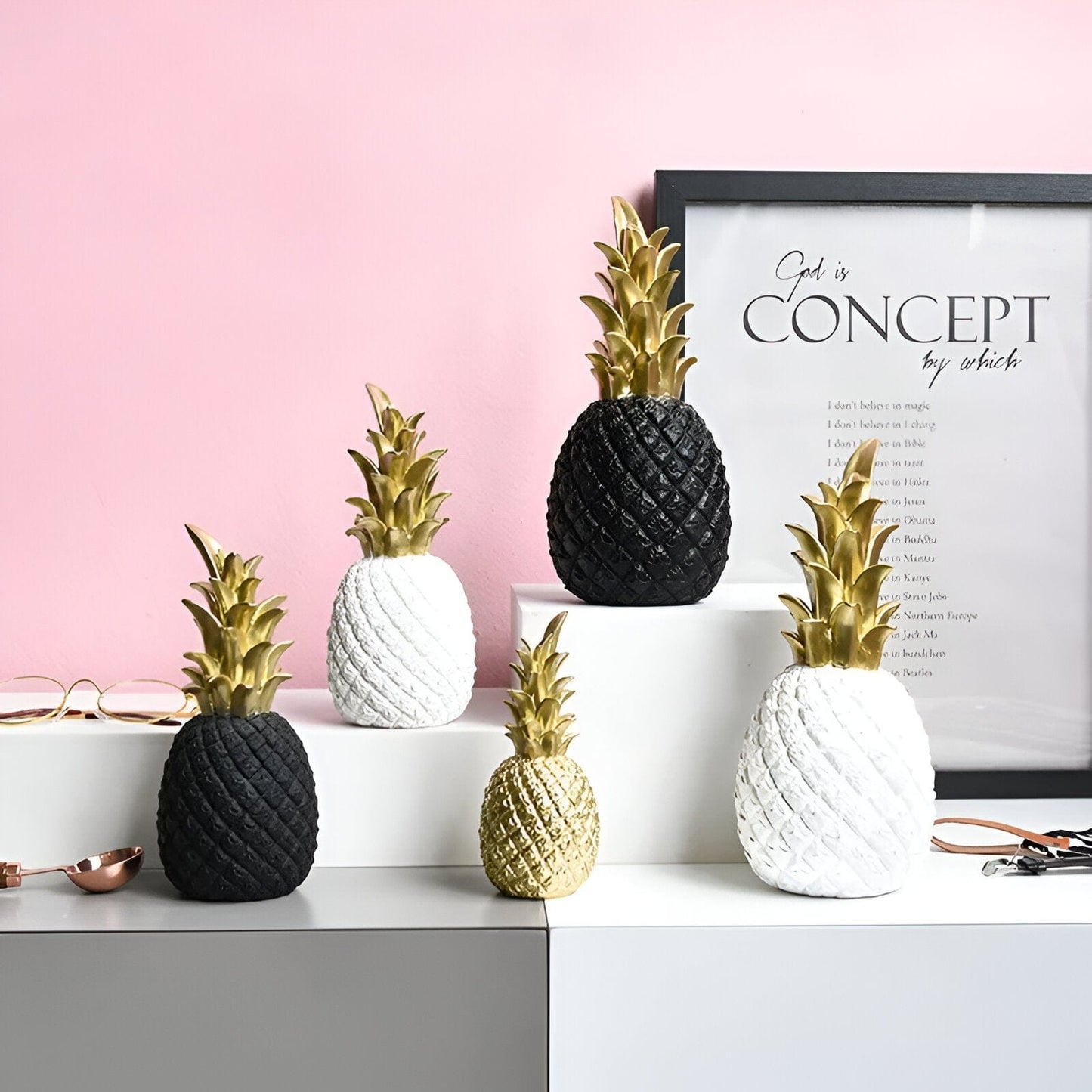 Glossy Pineapple Accent Ornament