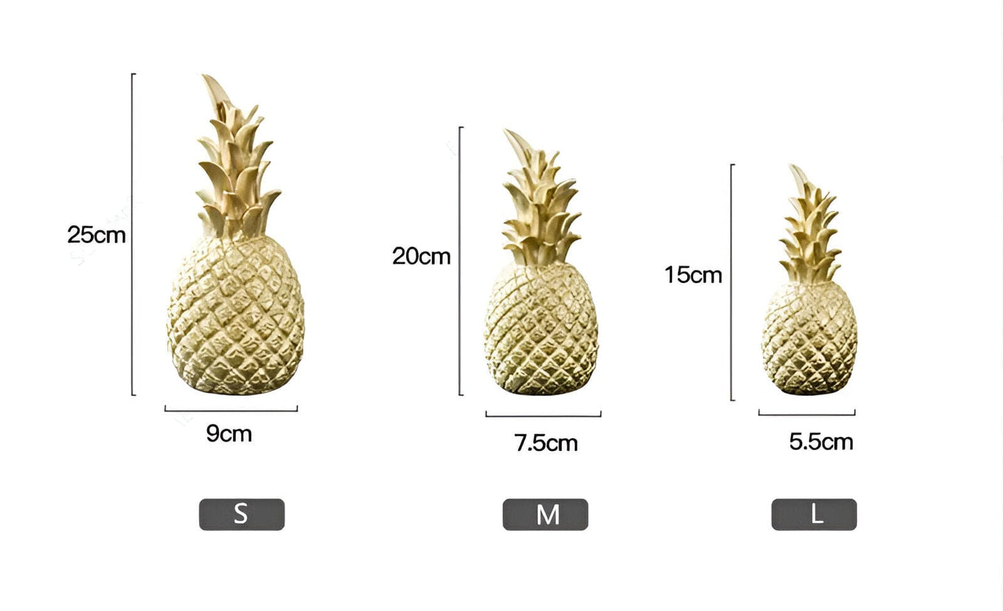 Glossy Pineapple Accent Ornament