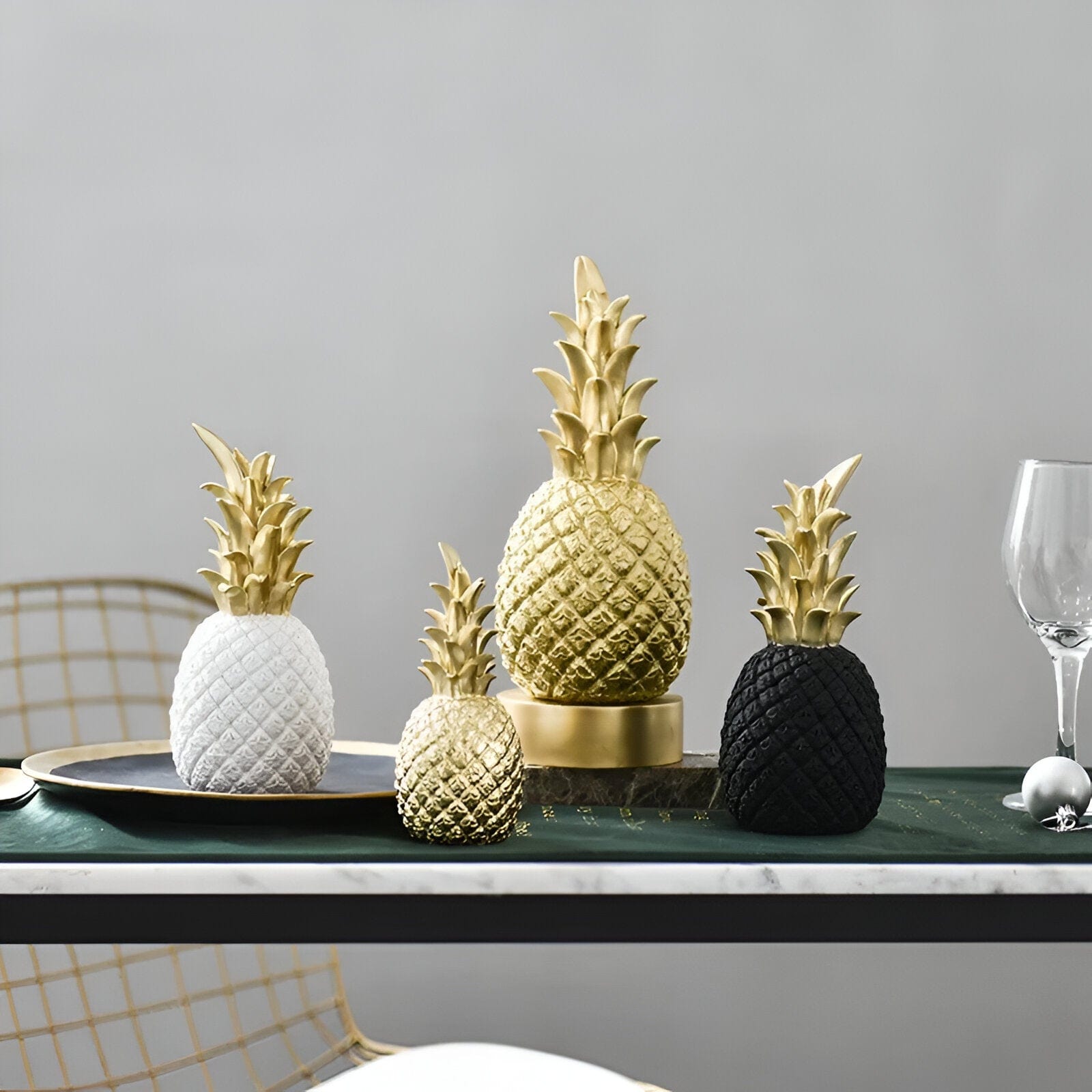 Glossy Pineapple Accent Ornament