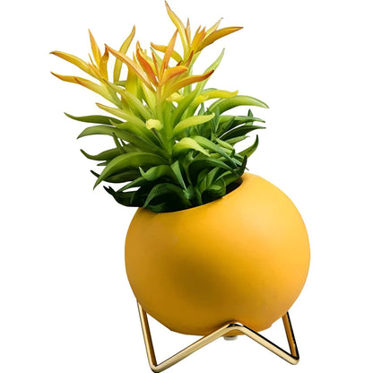  Abstract Colors Ceramic Planter Pots with Stand