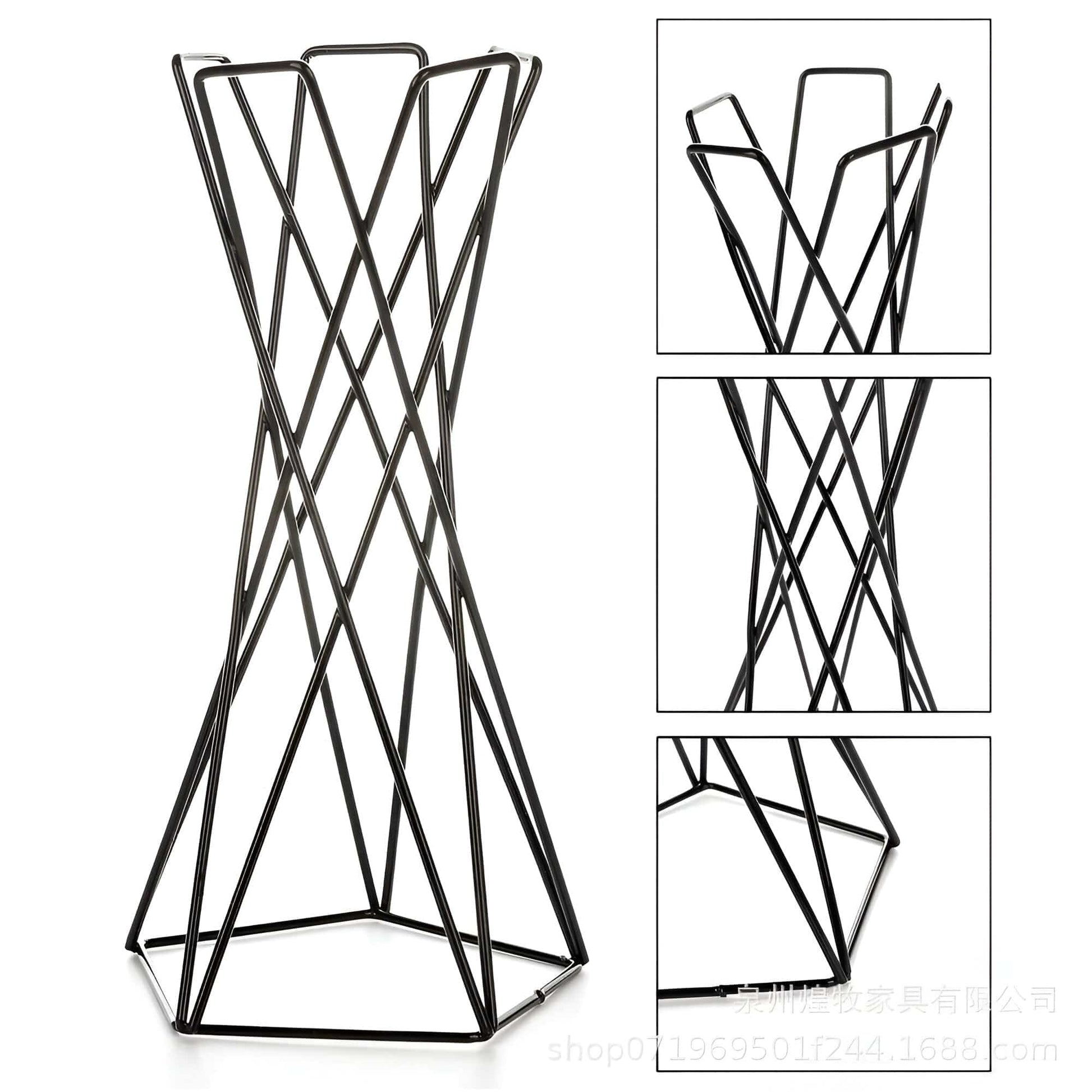 Twisted Geometric Metal Air Plant Stand