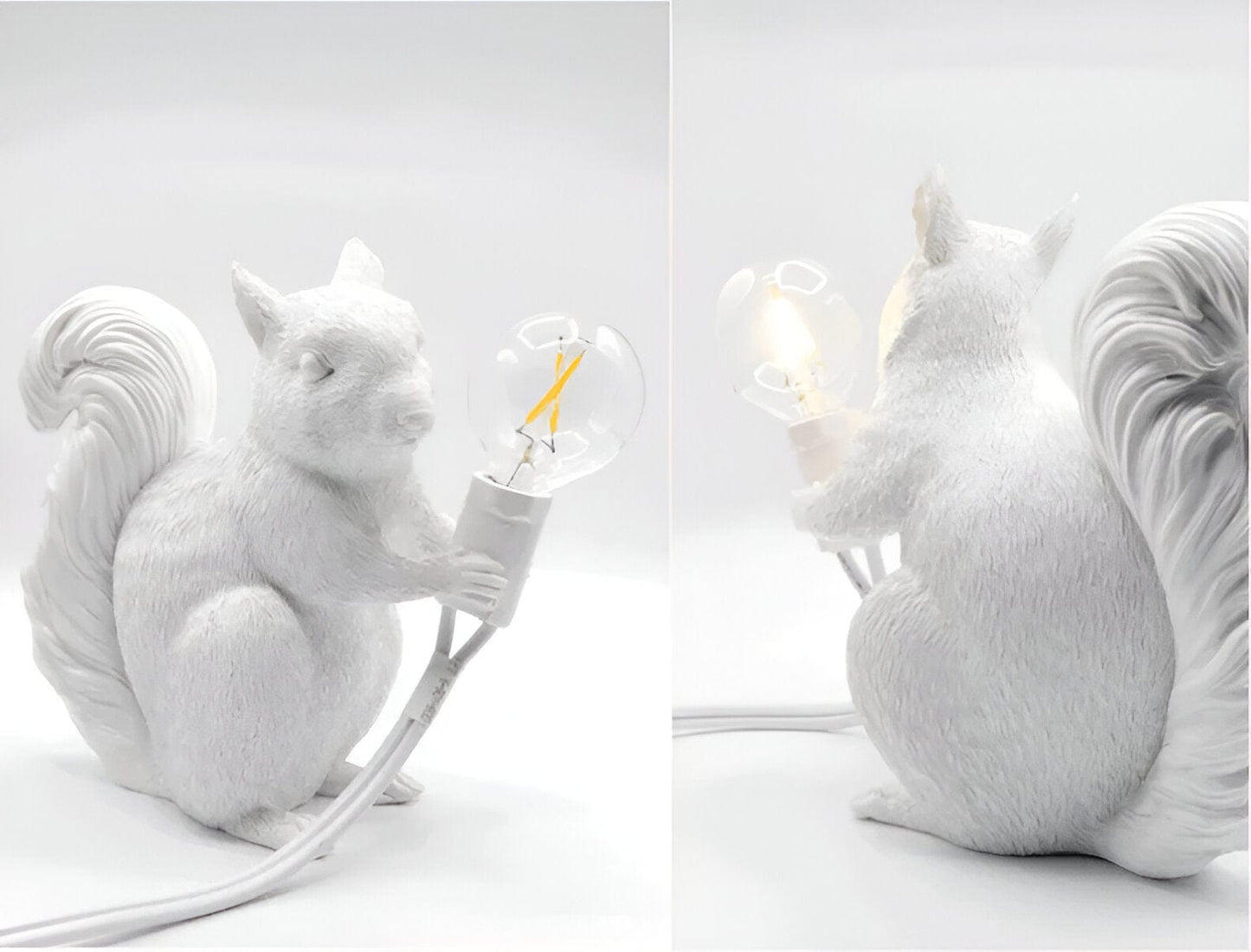 Resin LED Squirrel Table Lights