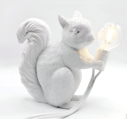 Resin LED Squirrel Table Lights