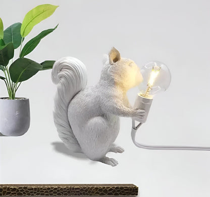 Resin LED Squirrel Table Lights