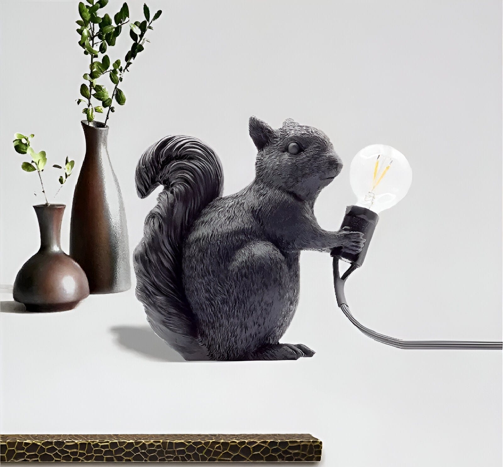 Resin LED Squirrel Table Lights