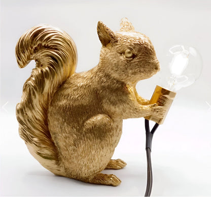 Resin LED Squirrel Table Lights