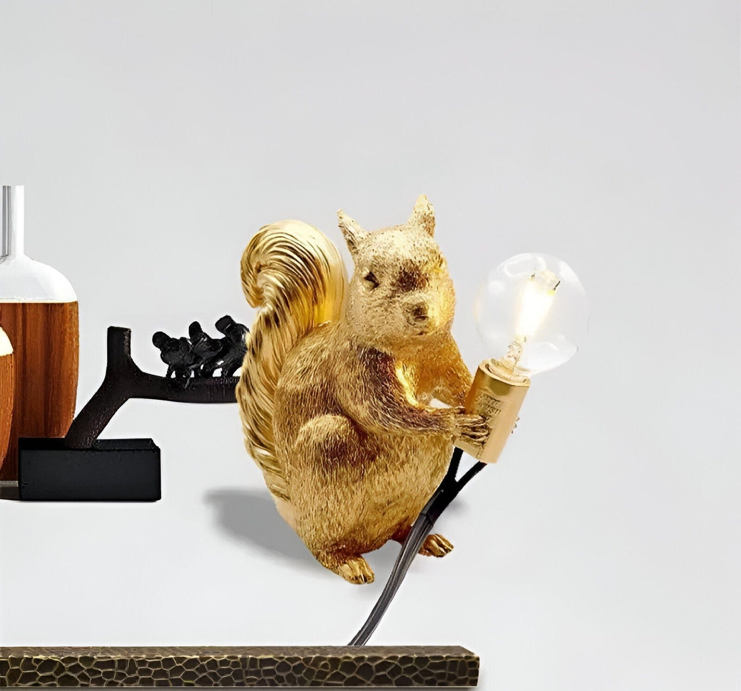 Resin LED Squirrel Table Lights