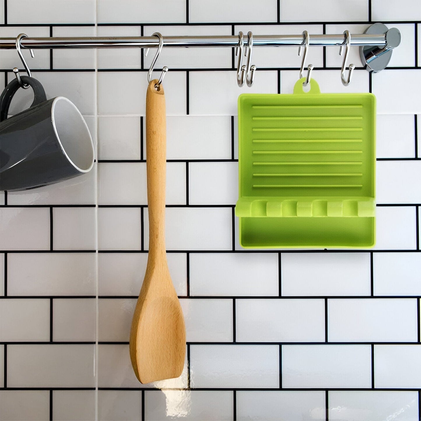 Non-Slip Heat-Resistant Kitchen Utensil Organizer Rack