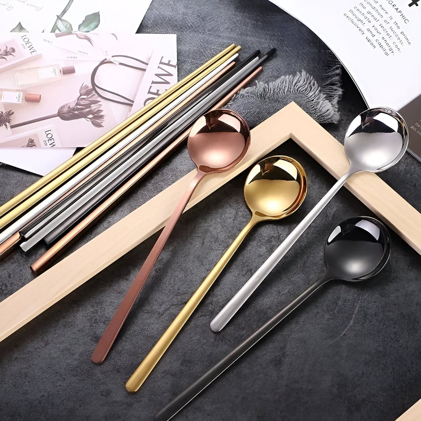 Long Handle Cutlery Set