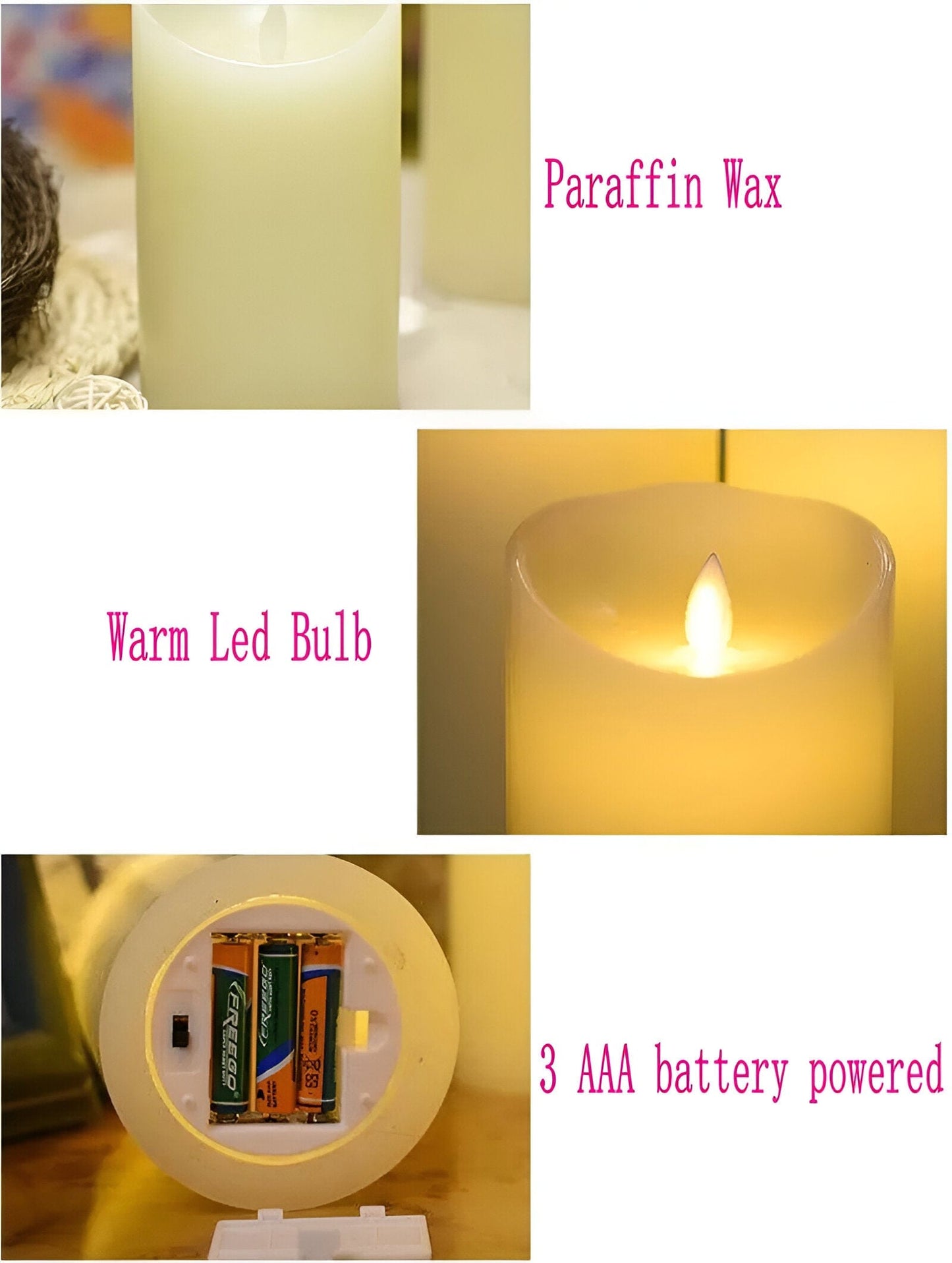 Flickering Pillar LED Candle