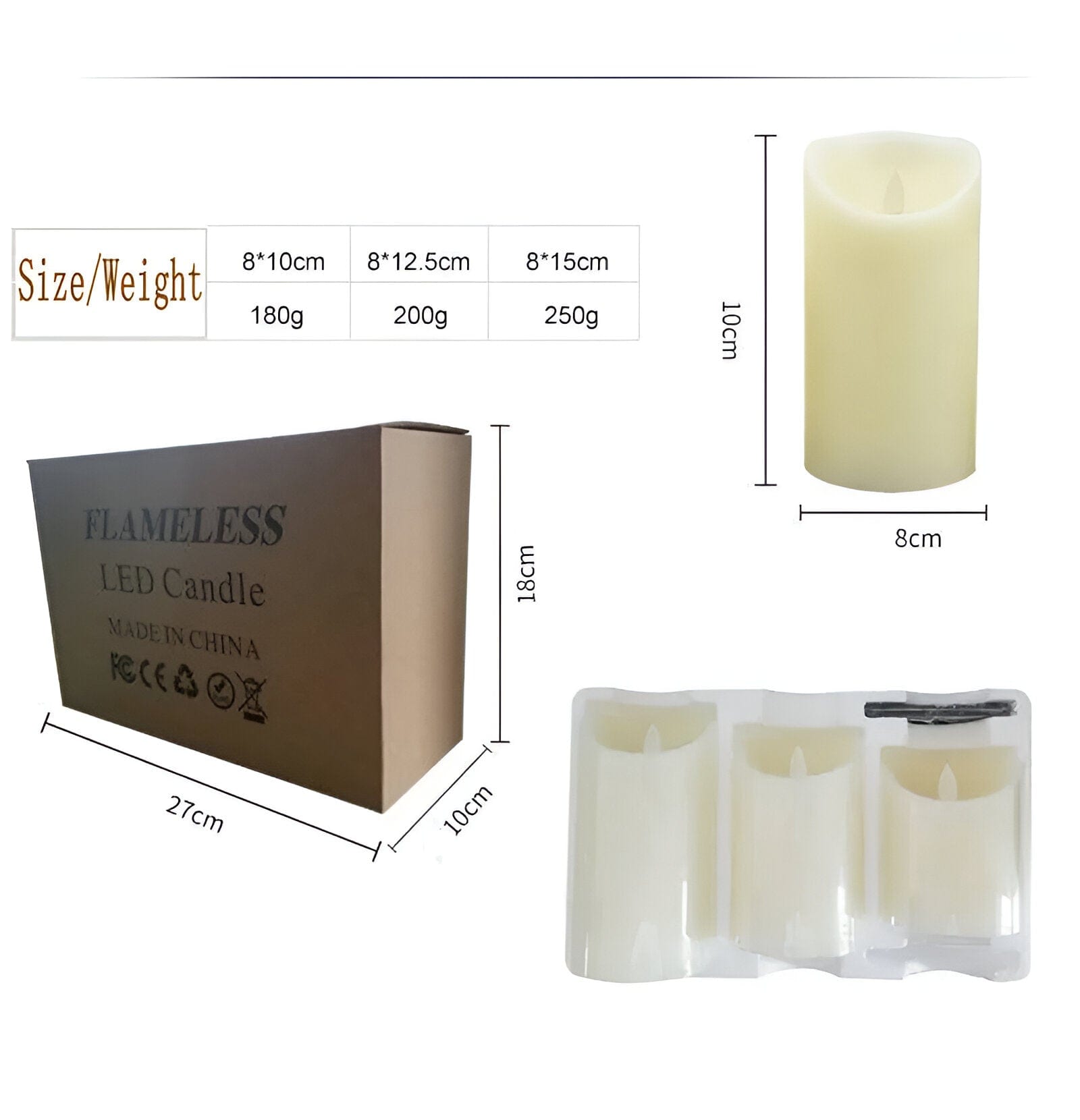 Flickering Pillar LED Candle