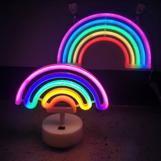 Rainbow Neon Wall Art