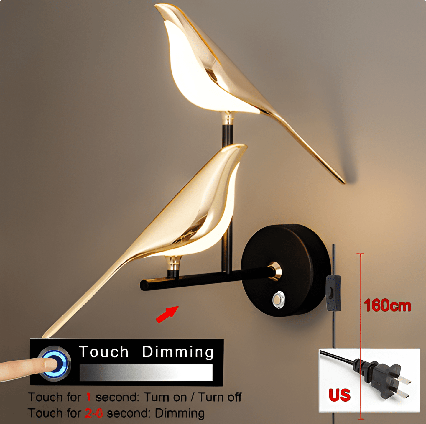 Sleek Magpie Sconce