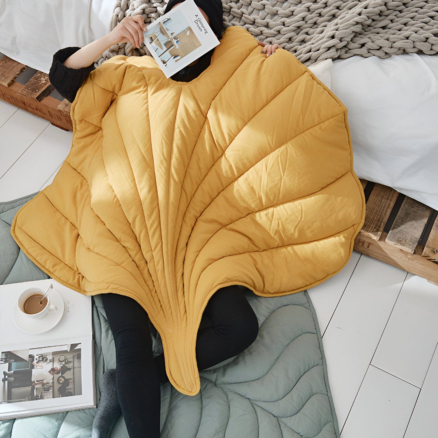 Leaf Shaped Throw Swaddle Blanket