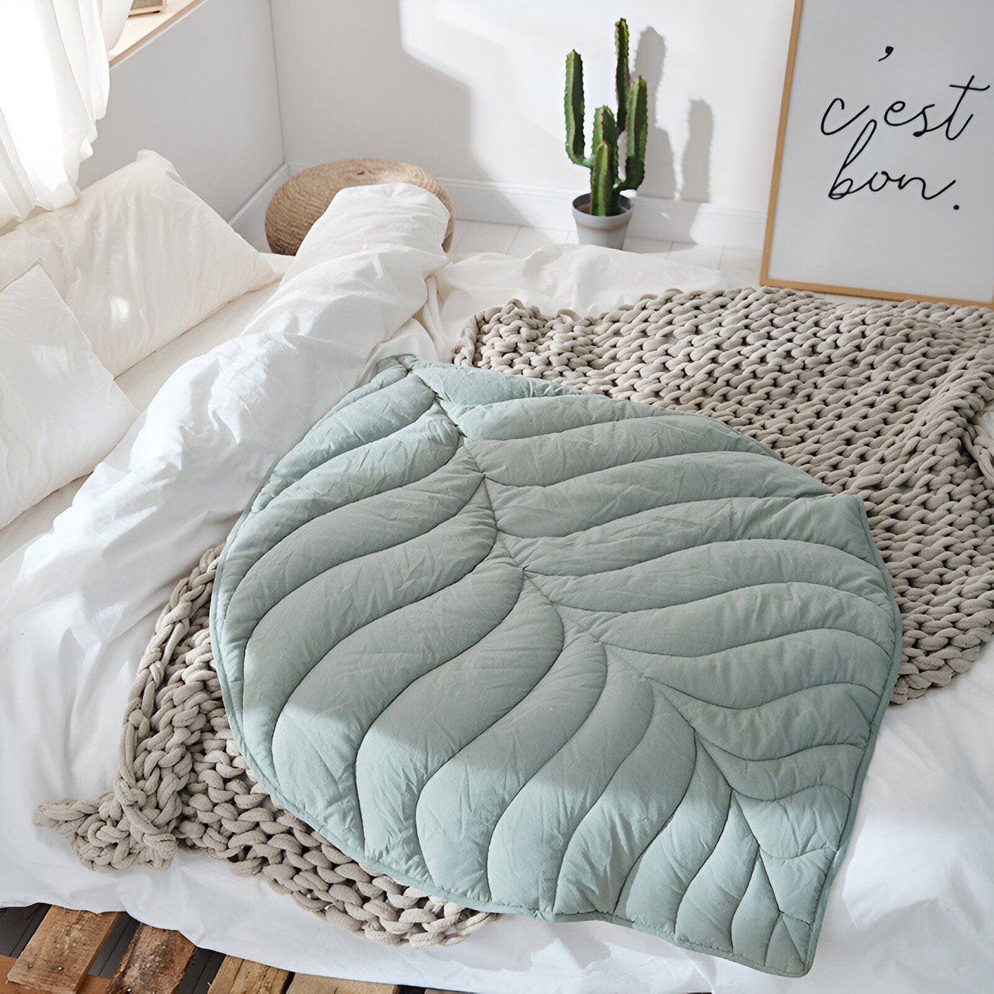 Leaf Shaped Throw Swaddle Blanket