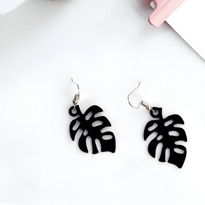 Monstera Leaf Drop Earrings