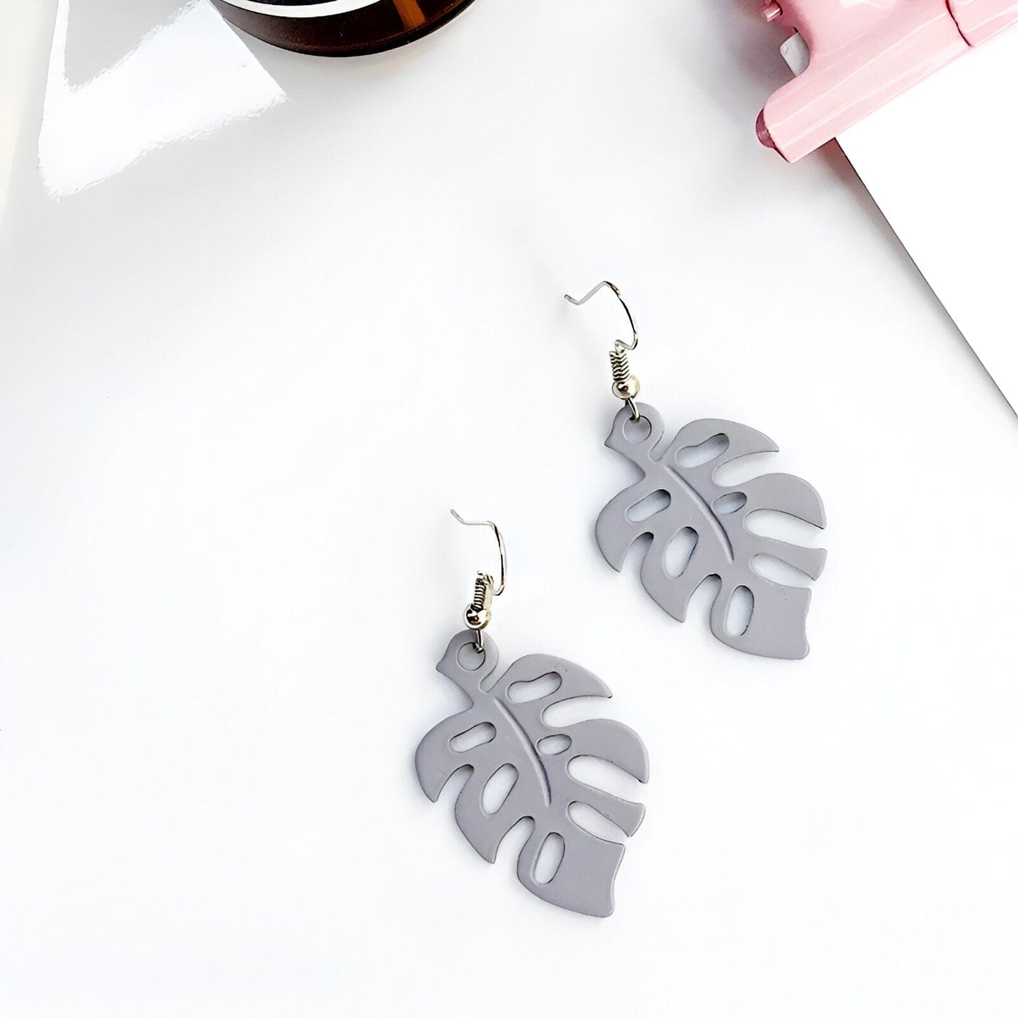 Monstera Leaf Drop Earrings