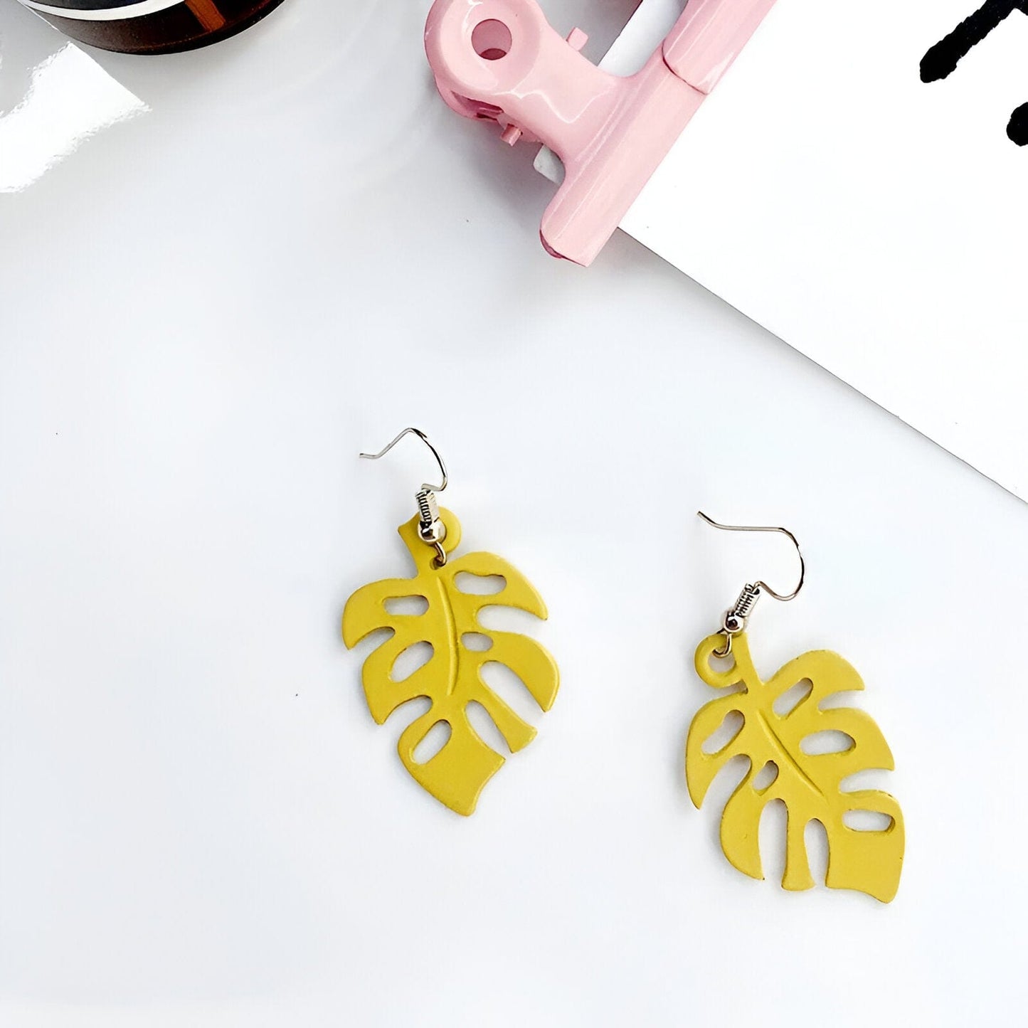 Monstera Leaf Drop Earrings